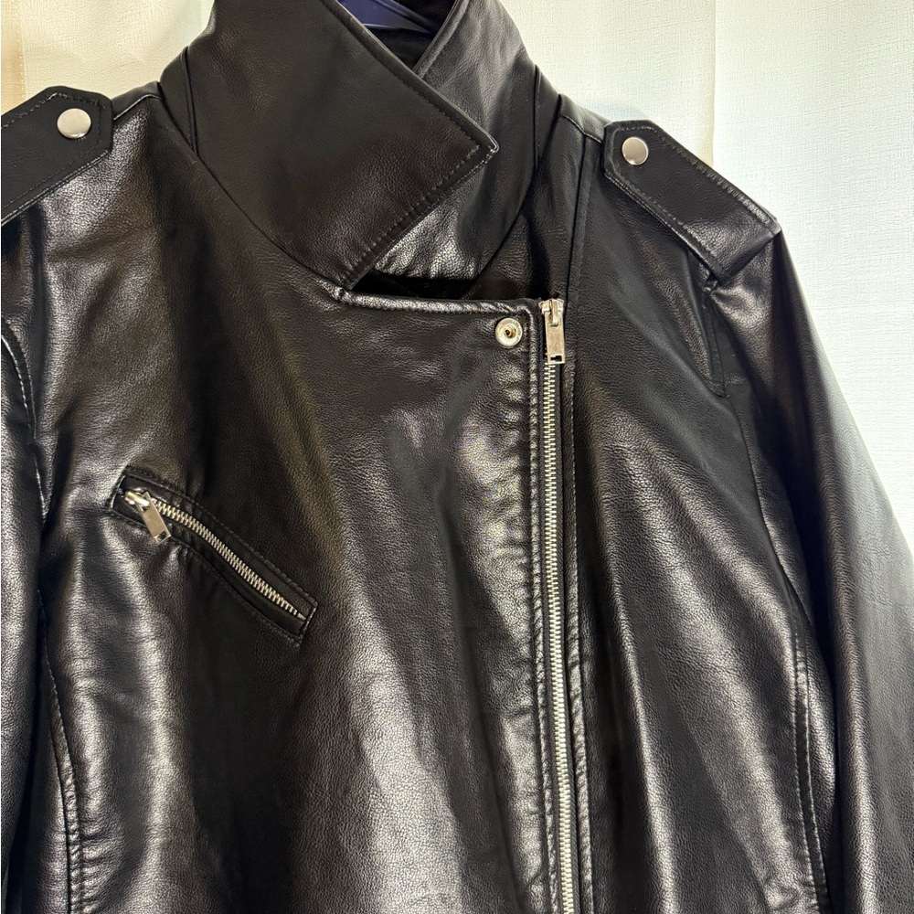 Lane Bryant Black Leather Jacket - Picture 3 of 6